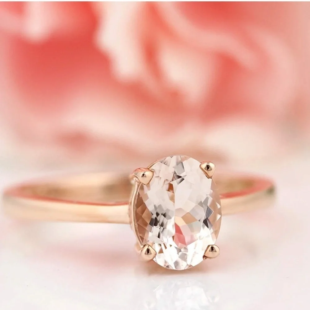 10k Natural Morganite Ring